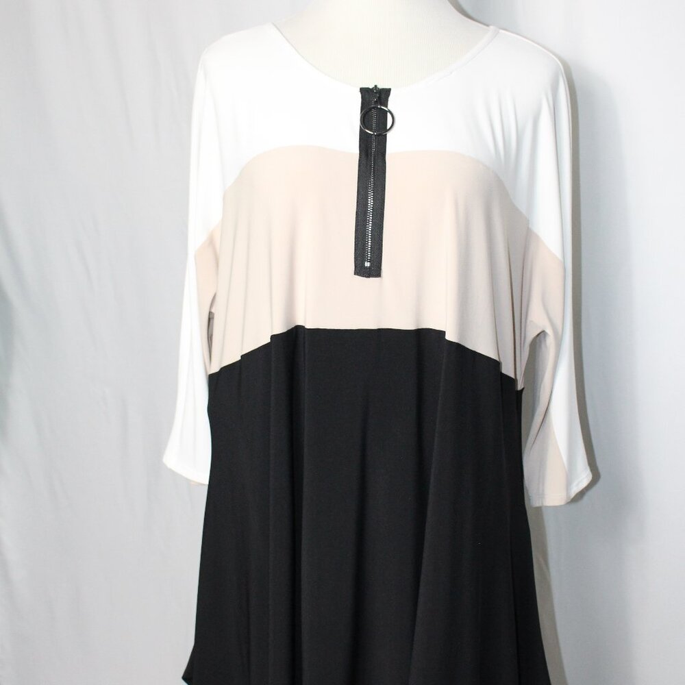 Joseph Ribkoff Tunic Top with Block Design Women's Size 16